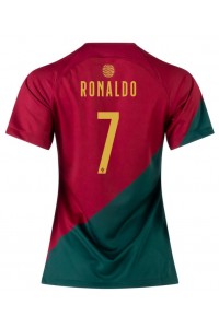 Portugal Cristiano Ronaldo #7 Fotballdrakt Hjemme Klær Dame VM 2022 Korte ermer